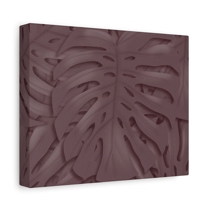 Merlot Monstera Canvas Print – Botanical Wall Art