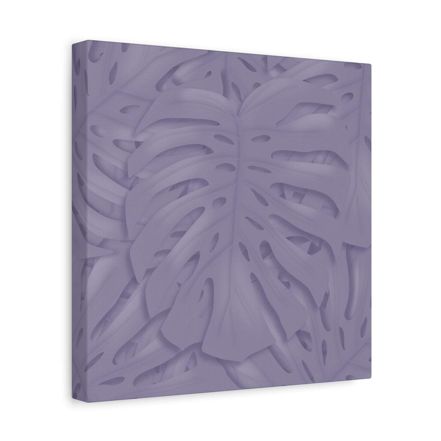 Violet Monstera Canvas Print – Botanical Wall Art