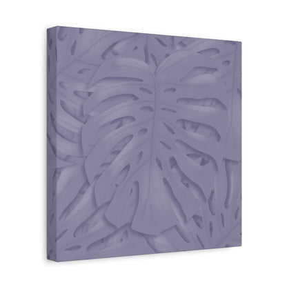 Violet Monstera Canvas Print – Botanical Wall Art