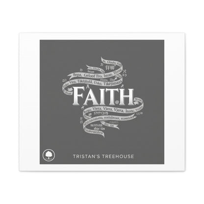 handwritten faith ribbon Canvas | sketch aesthetic, doodle design