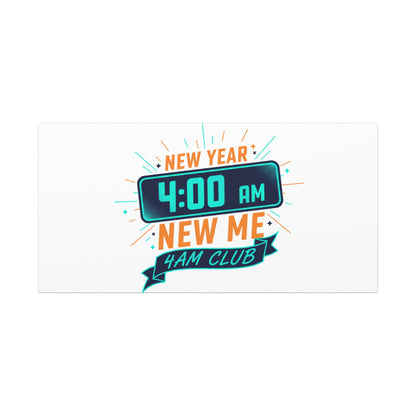4AM Club New Year Graphic Canvas | Holiday Party Novelty, Festive New Year Decor