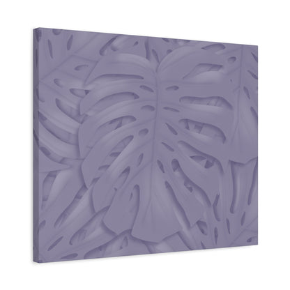 Violet Monstera Canvas Print – Botanical Wall Art