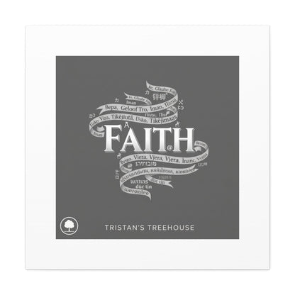 handwritten faith ribbon Canvas | sketch aesthetic, doodle design