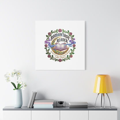 Romantasy Reader Canvas Print | enchanted bookish celestial gothic