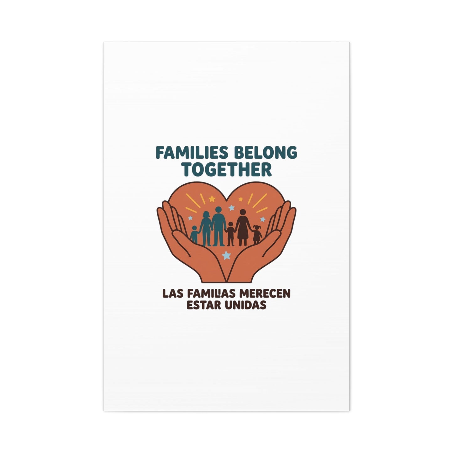 Families Belong Together Canvas | Family Unity, Bilingual Solidarity