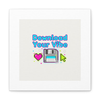 Download Your Vibe Canvas | Y2K Retro Tech, Pixel Floppy Disk Poster