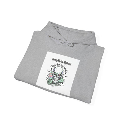 Heavy Metal Wellness Skull Hoodie | metal font shirt, gothic wellness quote