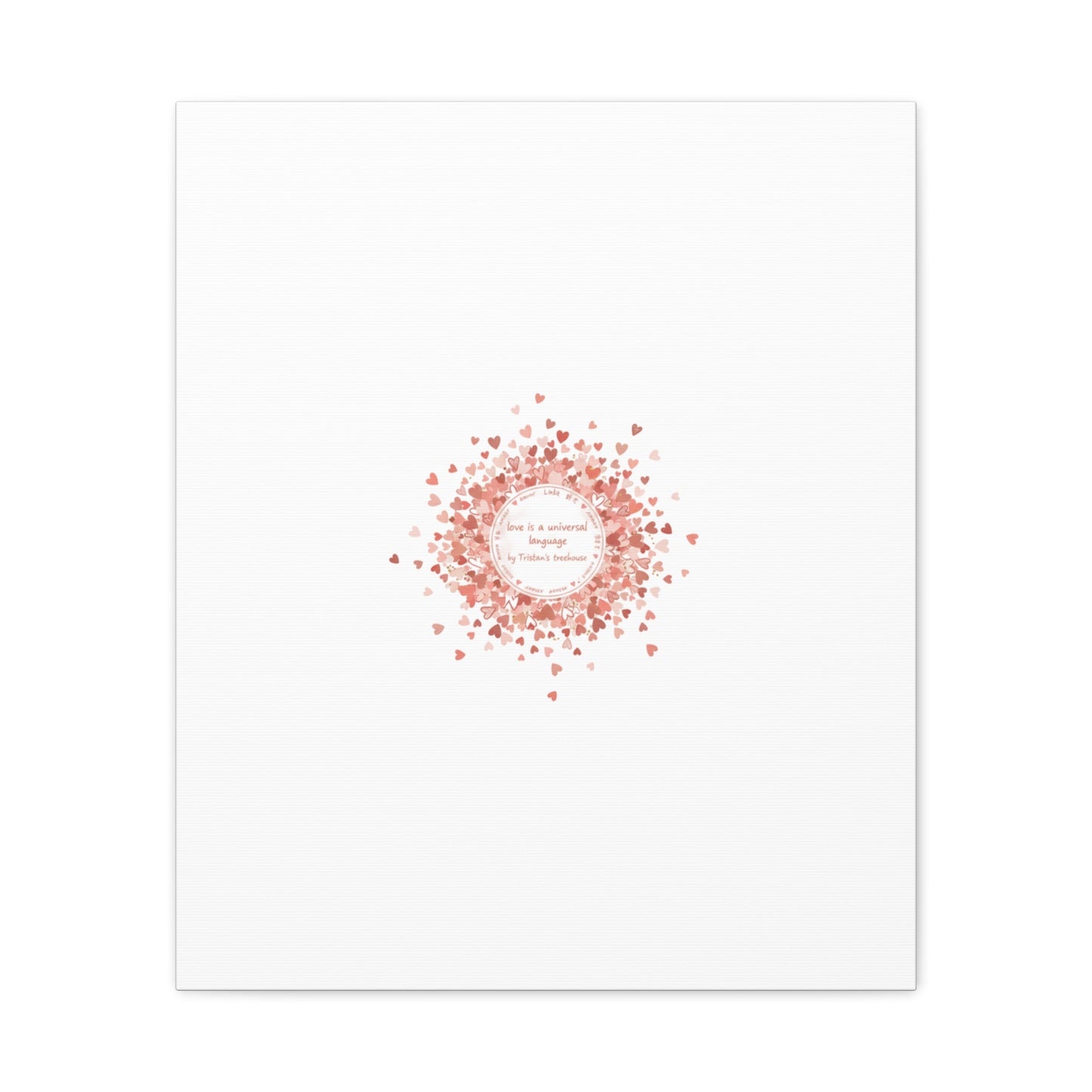 Tiny Heart Confetti Canvas | Matte Stretched Wall Art
