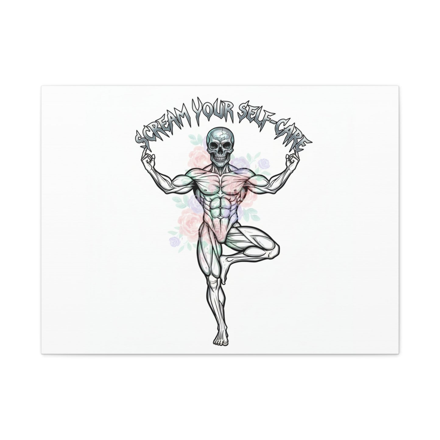 Scream Your Self-Care Canvas | Heavy Metal Wellness, Gothic Wellness Quote