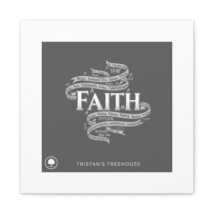 handwritten faith ribbon Canvas | sketch aesthetic, doodle design