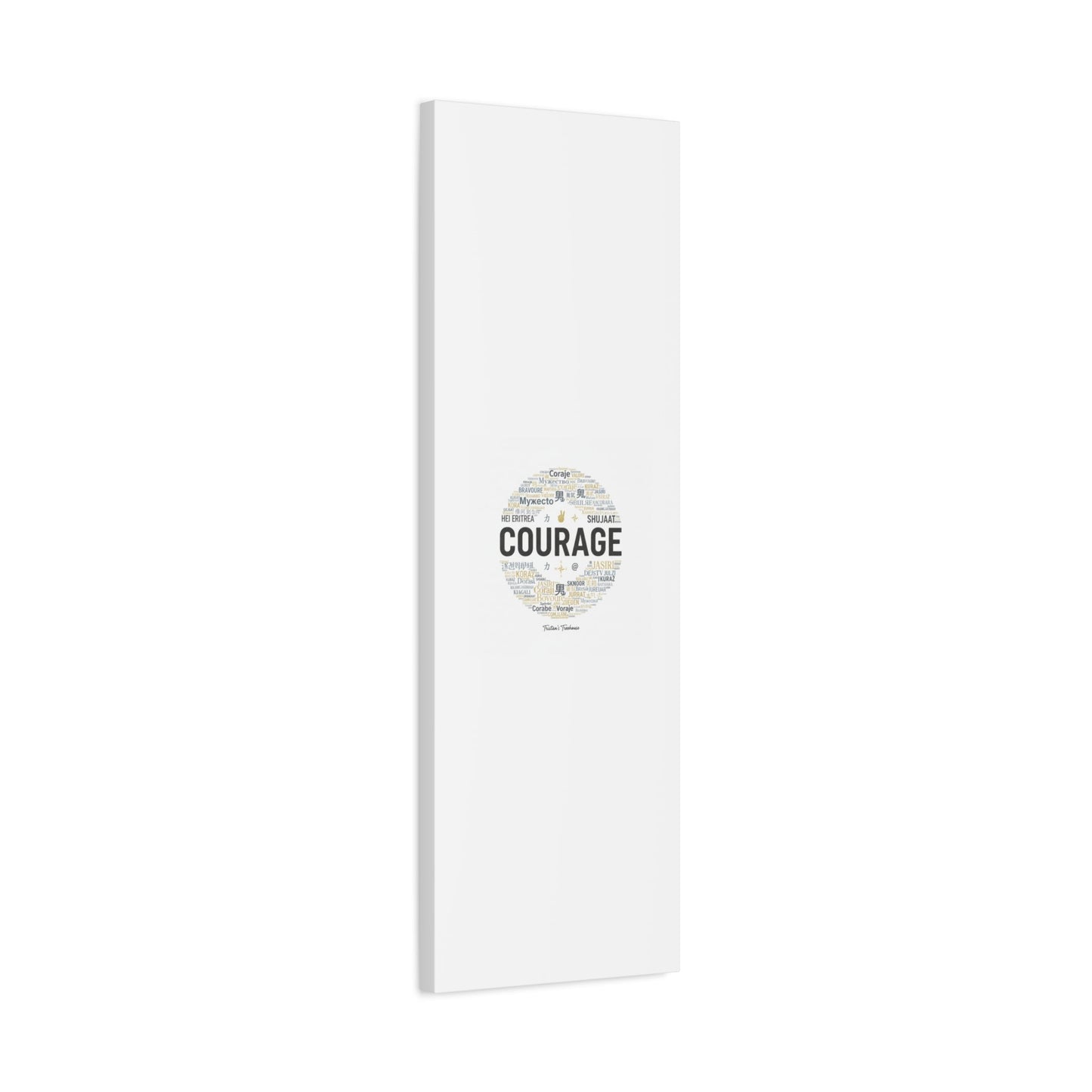 Courage Word Cloud Canvas | Fresh-Start Minimalism art print
