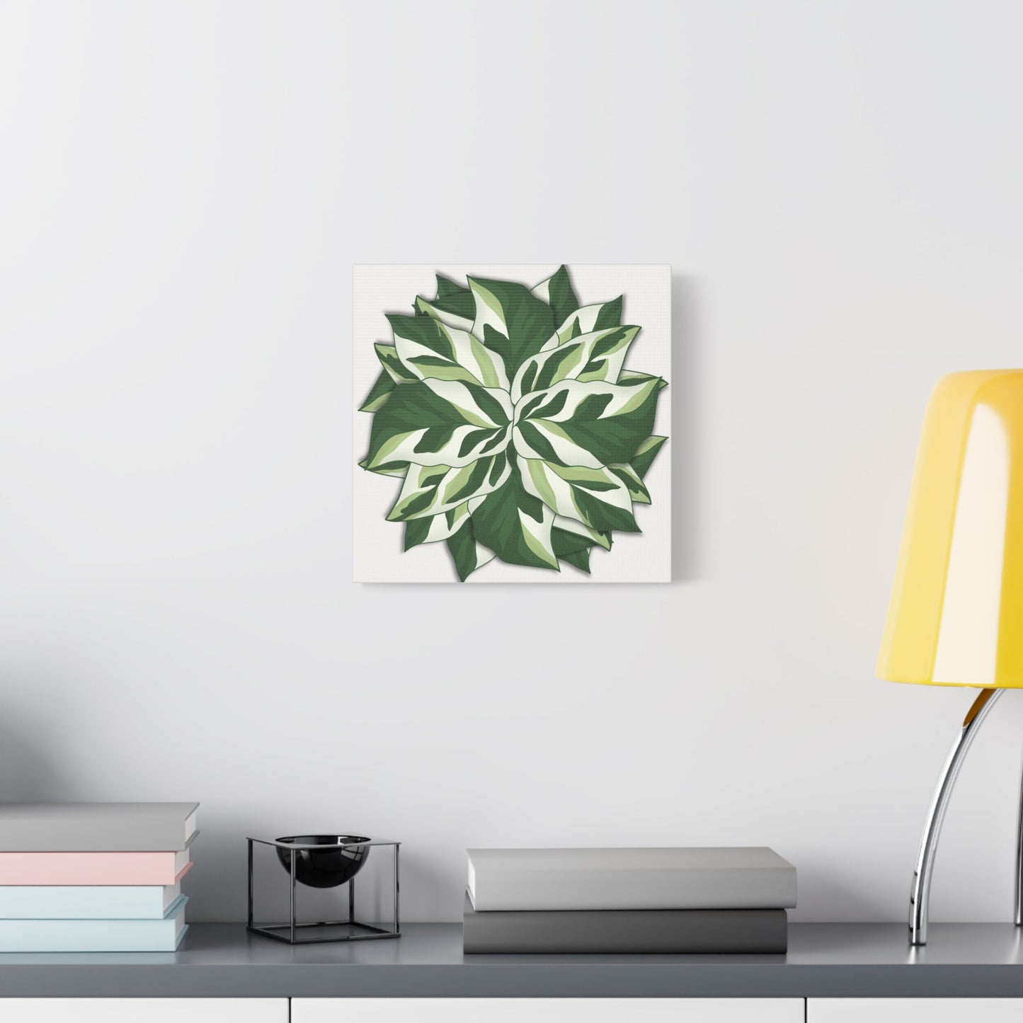 Calathea White Fusion Canvas Print – Botanical Wall Art