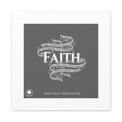 handwritten faith ribbon Canvas | sketch aesthetic, doodle design