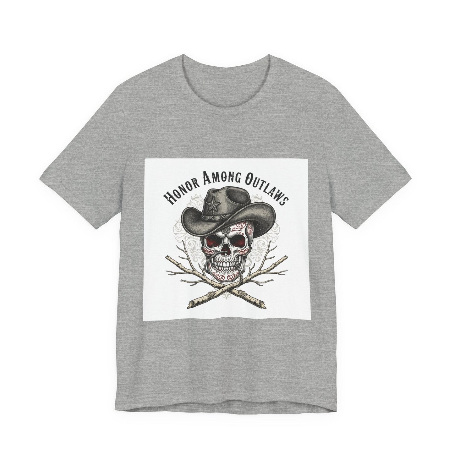 Western Skull Art Tee | cowboy horror shirt, gothic Americana