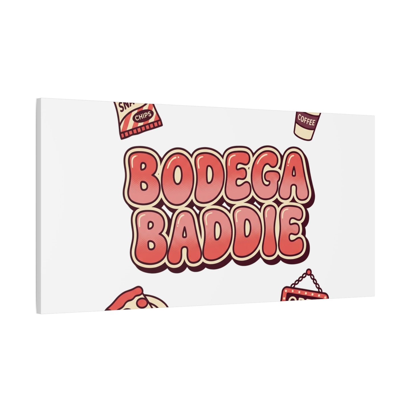 Bodega Baddie Matte Canvas, Stretched | NYC Y2K Corner Store Vibes