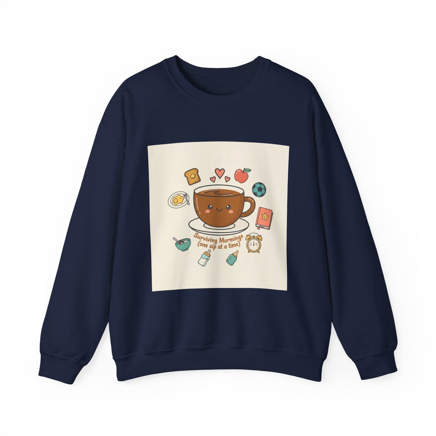 Morning Chaos Coffee Mom Sweatshirt | parenting morning humor, tired parent shirt