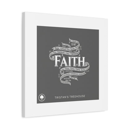 handwritten faith ribbon Canvas | sketch aesthetic, doodle design
