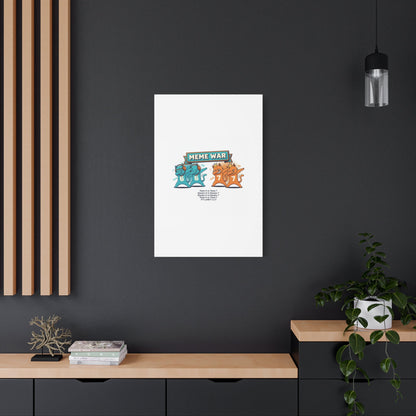 Meme War: Six vs. Seven Canvas Wall Art