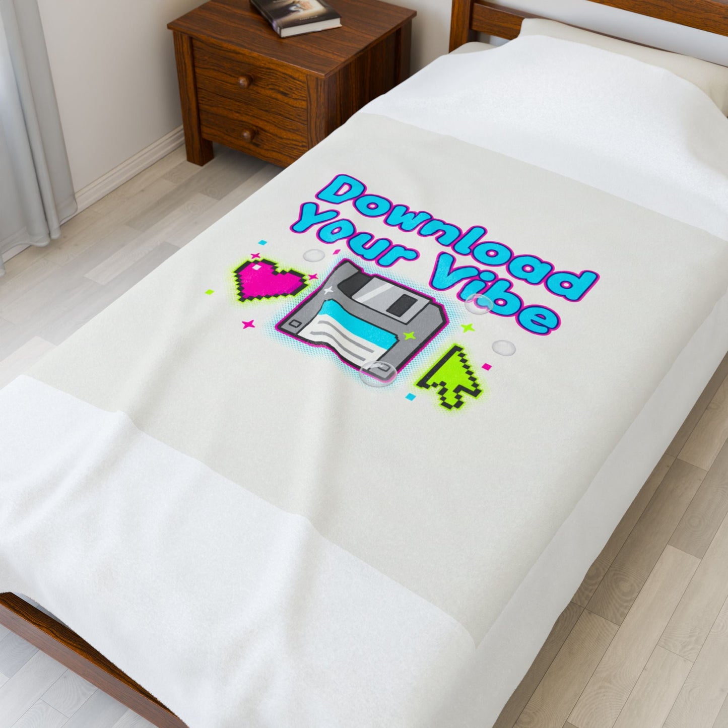 Download Your Vibe Blanket | Y2K retro tech, pixel floppy nostalgia