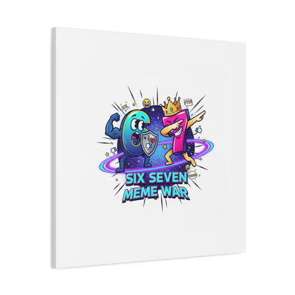 Six Seven Meme War Canvas | Legendary Internet Battle Art, Viral Culture Wall Decor