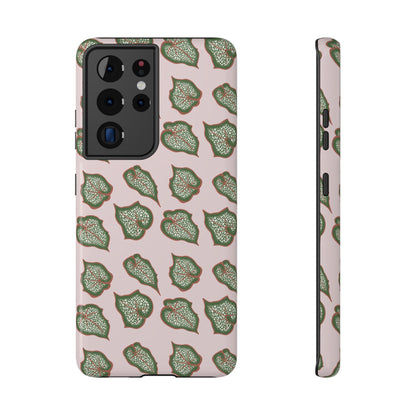 Begonia Pattern Phone Case – Dual Layer Protective Cover