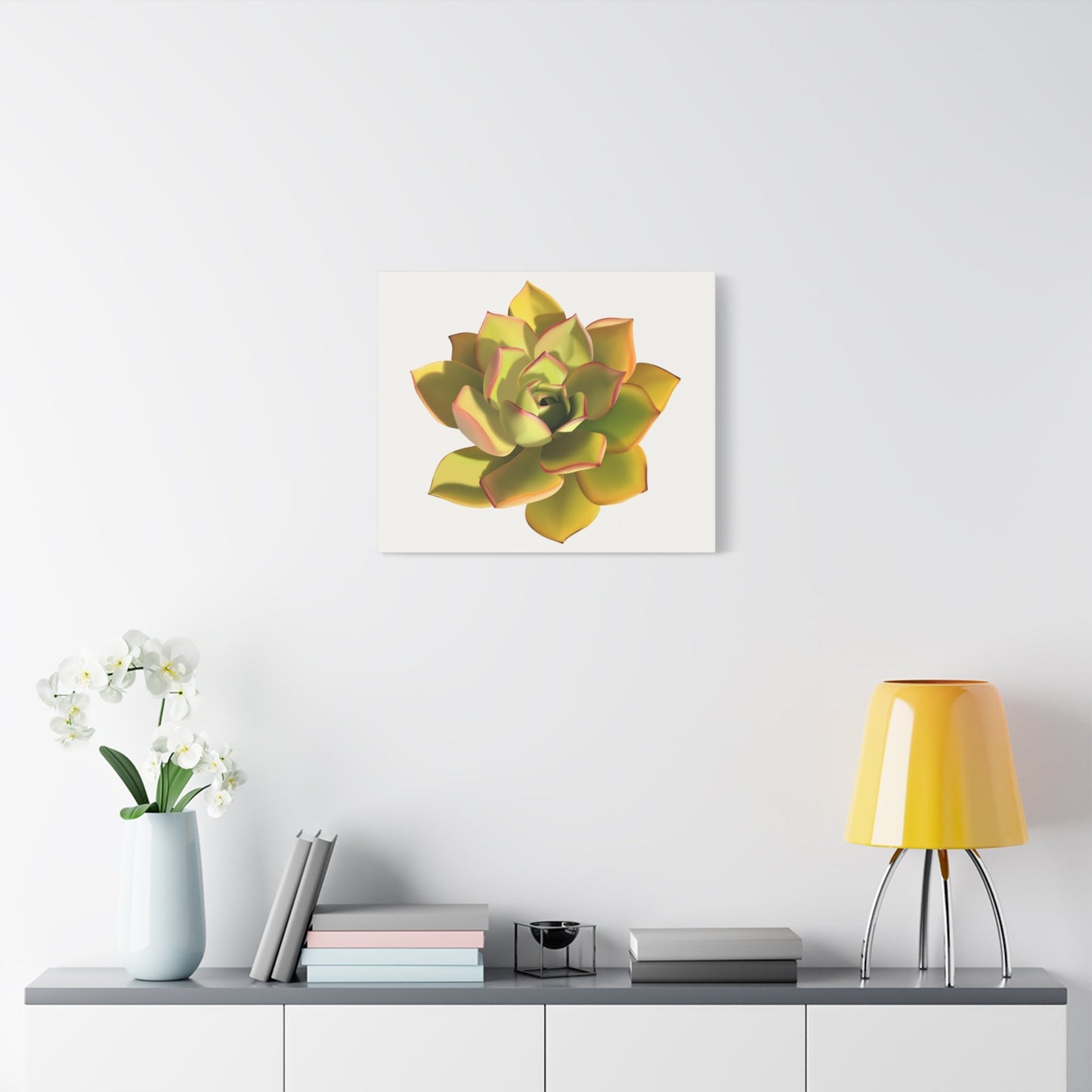 Noble Aeonium Succulent Canvas Print – Botanical Wall Art