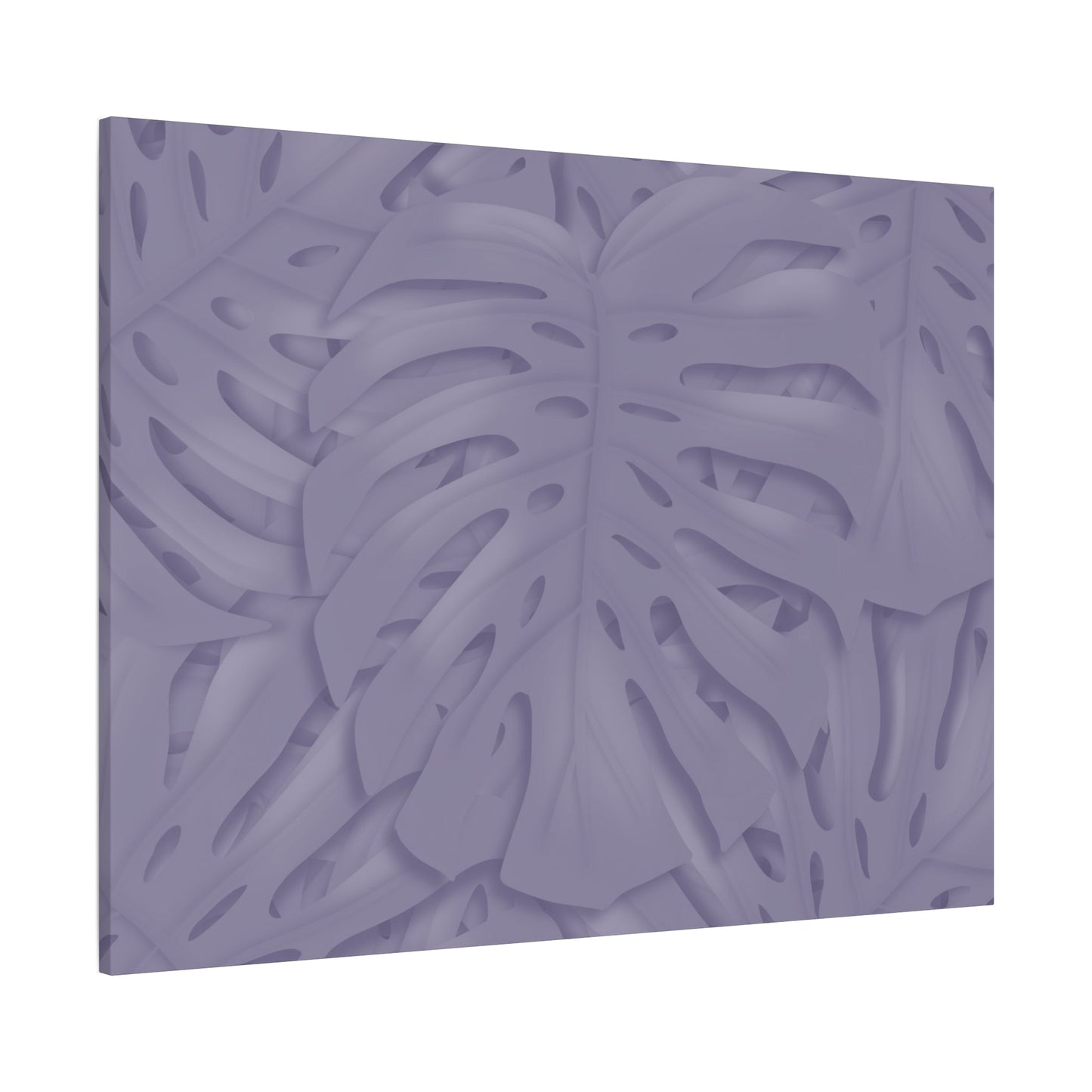 Violet Monstera Canvas Print – Botanical Wall Art