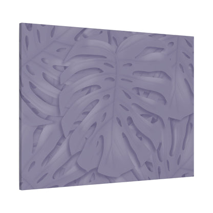 Violet Monstera Canvas Print – Botanical Wall Art