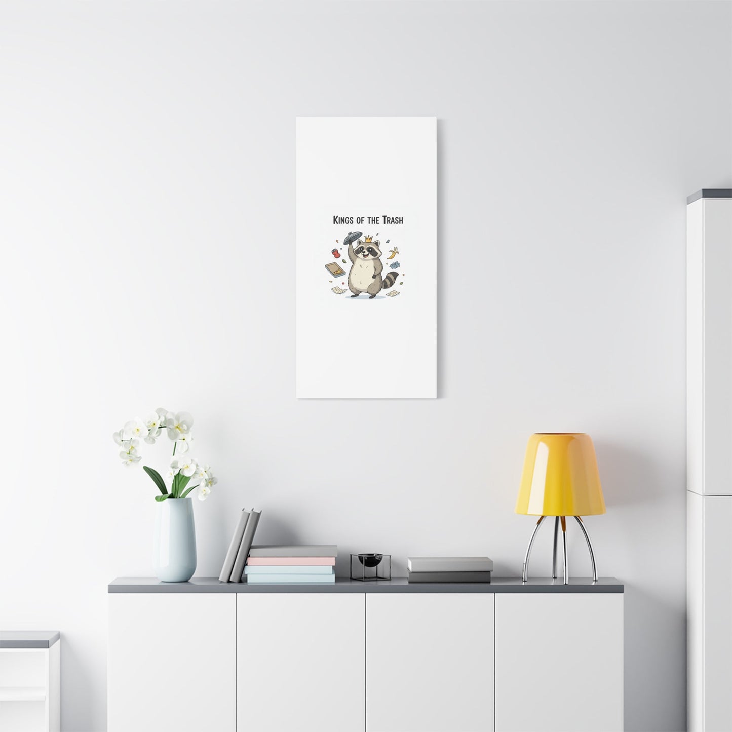 Kings of the Trash Canvas, Raccoon Doodle | Trash Panda, Goofy Critter Art