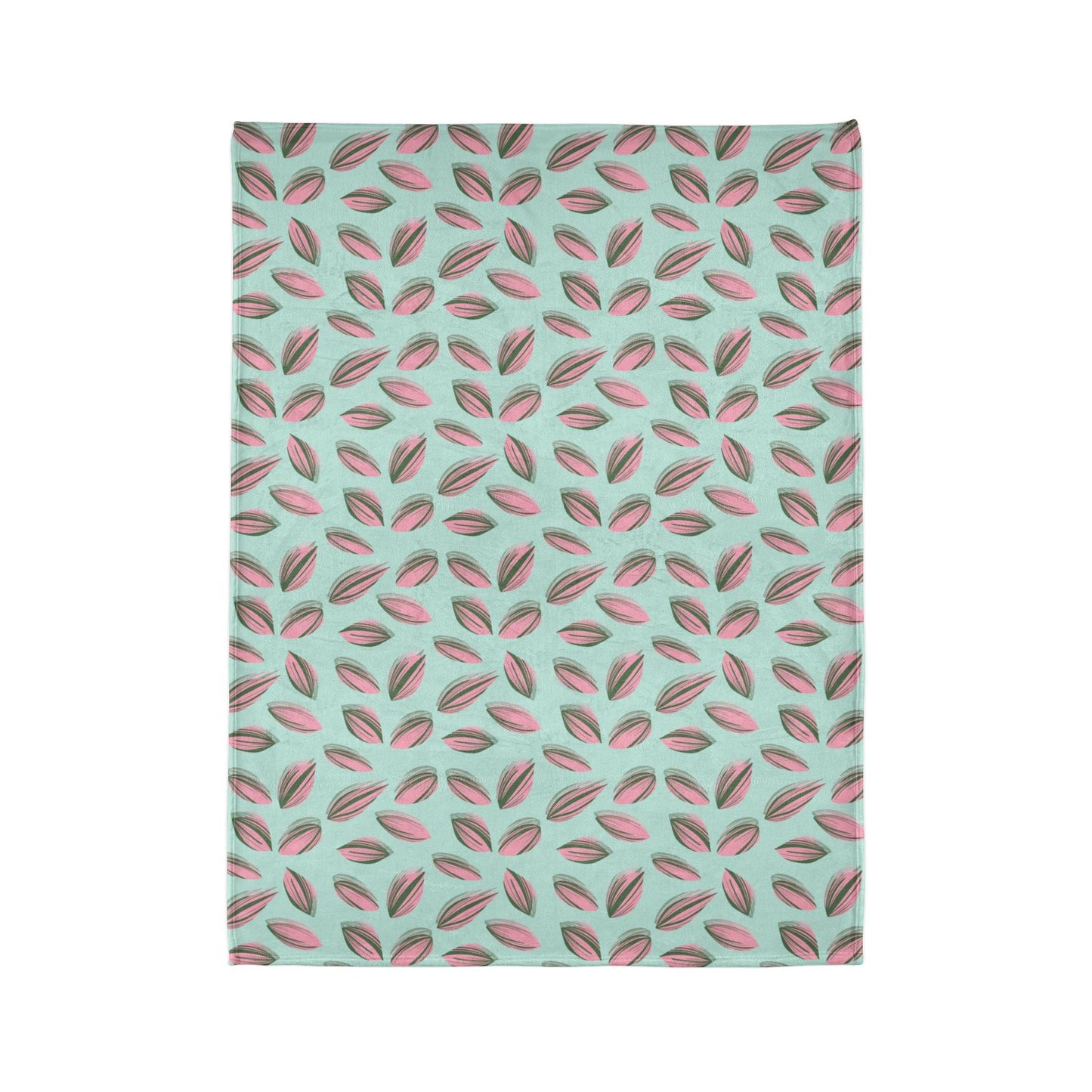 Tradescantia Nanouk Pattern Cozy Fleece Throw Blanket