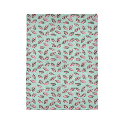 Tradescantia Nanouk Pattern Cozy Fleece Throw Blanket