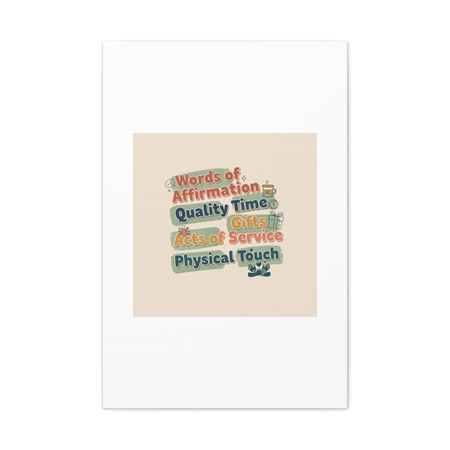 Love Languages List Matte Canvas Wall Art | love language meme, relationship humor