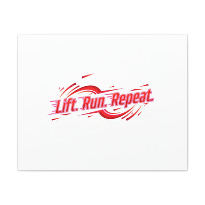 Lift Run Repeat Canvas | Fitness Wall Art, Gym Motivation