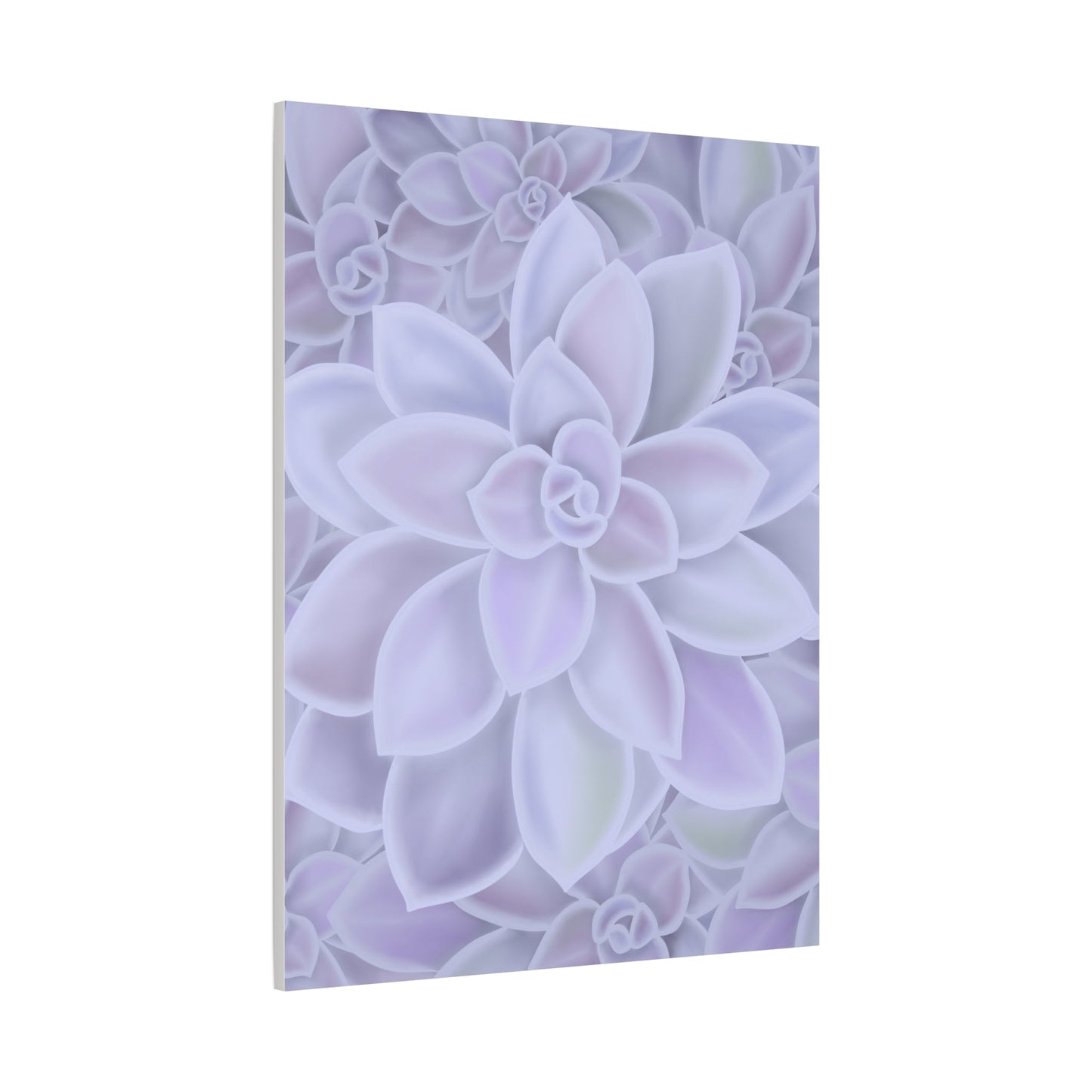 Graptopetalum Murasaki Succulent Pattern Canvas Print – Botanical Wall Art
