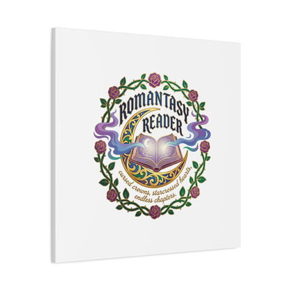 Romantasy Reader Canvas Print | enchanted bookish celestial gothic