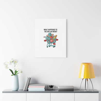 What Happened to the Dollar Menu? Canvas | Grocery Prices Meme, Price Shock Wall Art