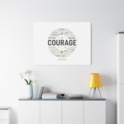Courage Word Cloud Canvas | Fresh-Start Minimalism art print