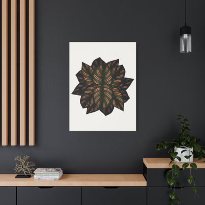 Calathea Pinstripe Canvas Print – Botanical Wall Art