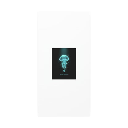 Bioluminescent Jellyfish Art Canvas | Deep Sea Aesthetic, Neon Glow