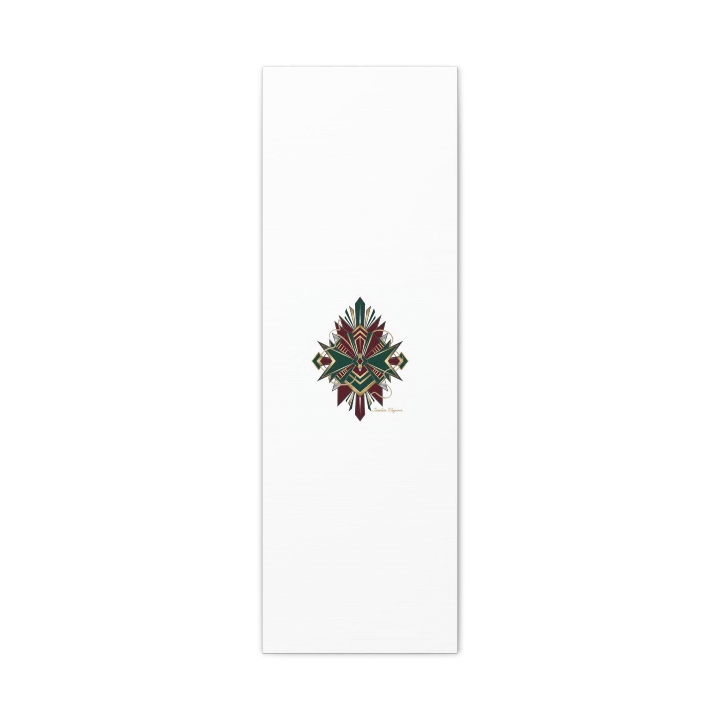 Art Deco geometric brass print Canvas | Neo-Deco chrome & gold fan motif