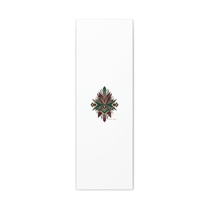 Art Deco geometric brass print Canvas | Neo-Deco chrome & gold fan motif
