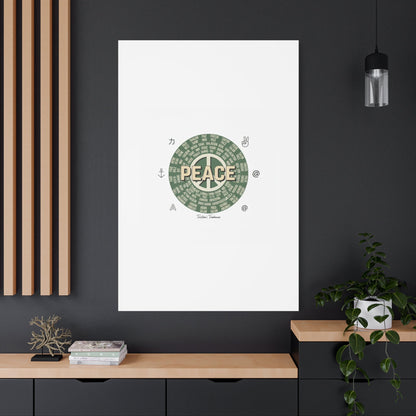 Peace doodle canvas | hand drawn sketch aesthetic, handwritten message