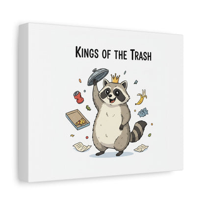 Kings of the Trash Canvas, Raccoon Doodle | Trash Panda, Goofy Critter Art