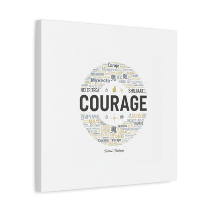 Courage Word Cloud Canvas | Fresh-Start Minimalism art print
