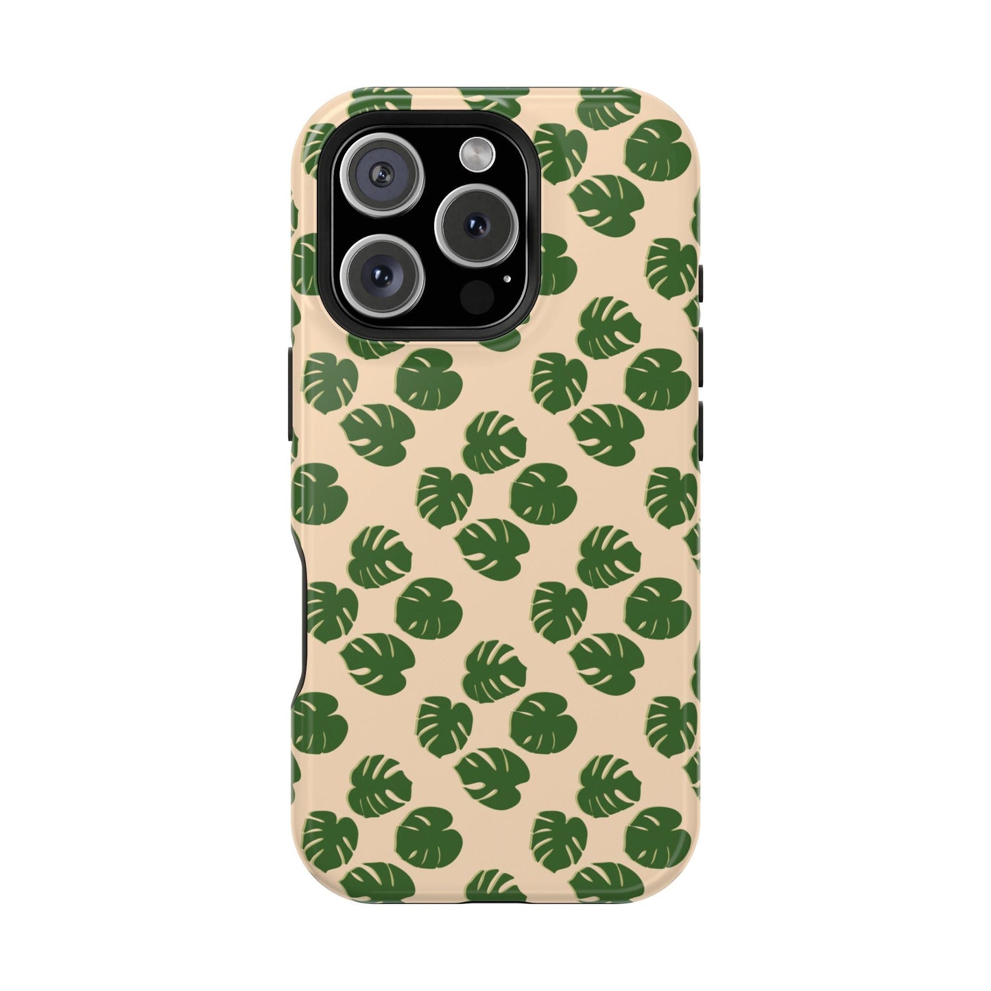Monstera Pattern Phone Case – Dual Layer Protective Cover