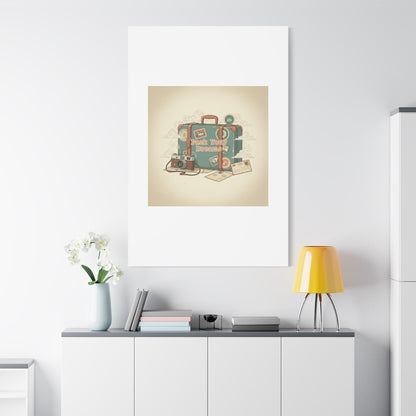 Pack Your Dreams Canvas | Retro Travel Postcard, Wanderlust Passport Stamp Art