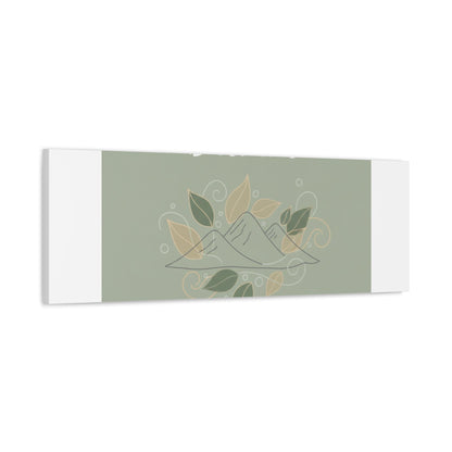 Breathe Mountain Line Canvas | Nature Symbols, Minimal Forest Wall Art