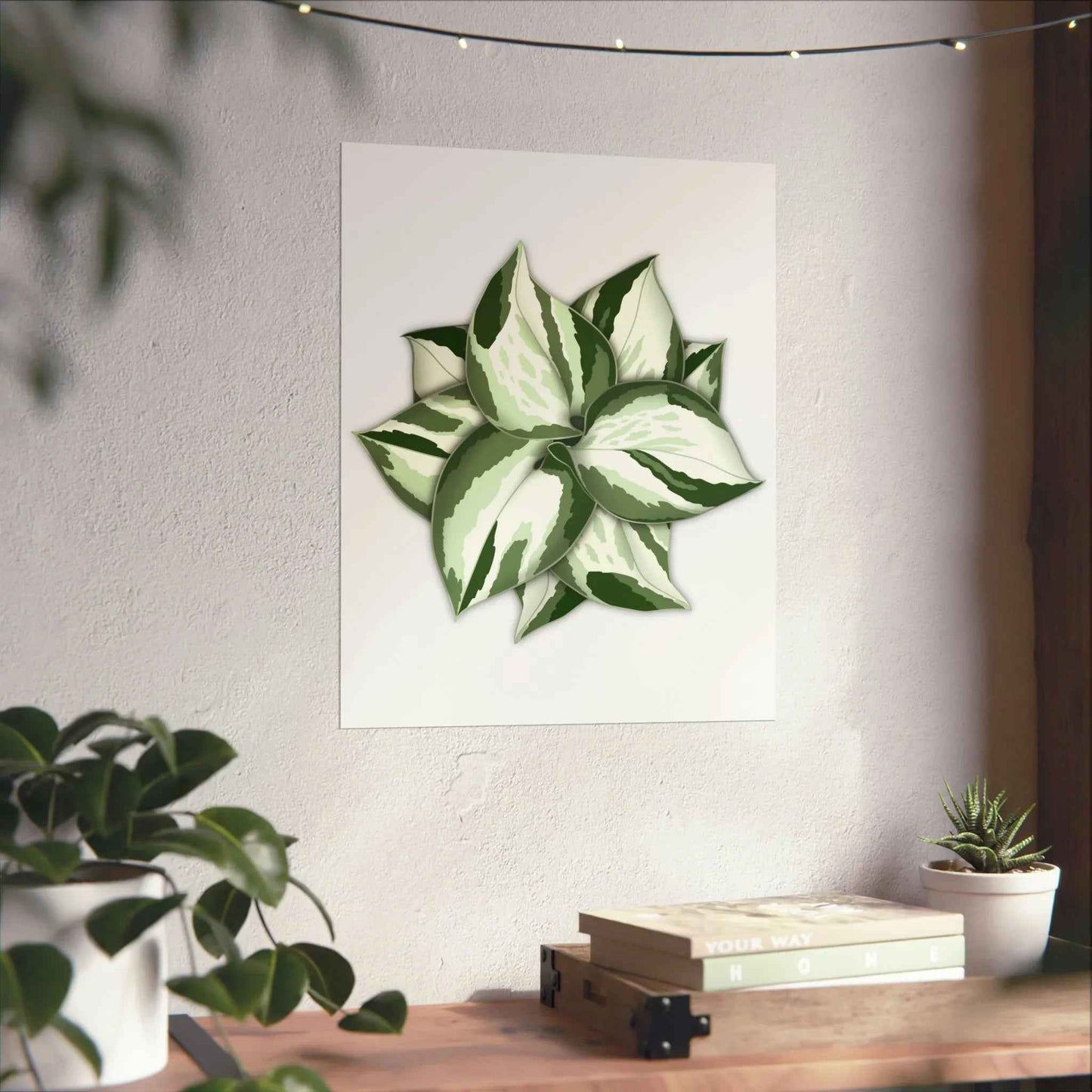 Manjula Pothos Botanical Print – Unframed Wall Art