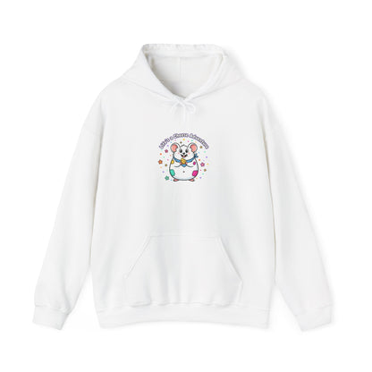 Cheeky Rodent Pride Hoodie | Rodent-Core rat art print, quirky animal design