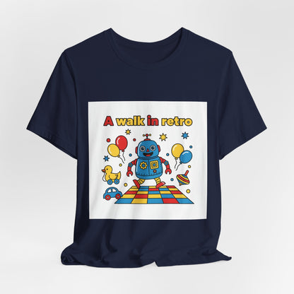 Retro Robot Toy Graphic Tee | Throwback Kid, Primary Colors